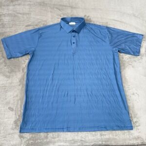 Collars & Co Dress Collar Polo Shirt Mens 3XL Blue Green Featherweight New NWOT